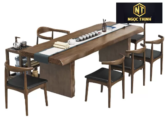 Bàn  họp văn phòng  chân gỗ